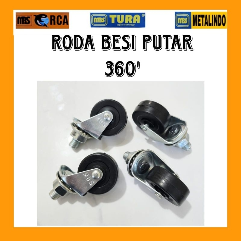 Jual Roda besi bisa putar 360' roda rak serbaguna | Shopee Indonesia