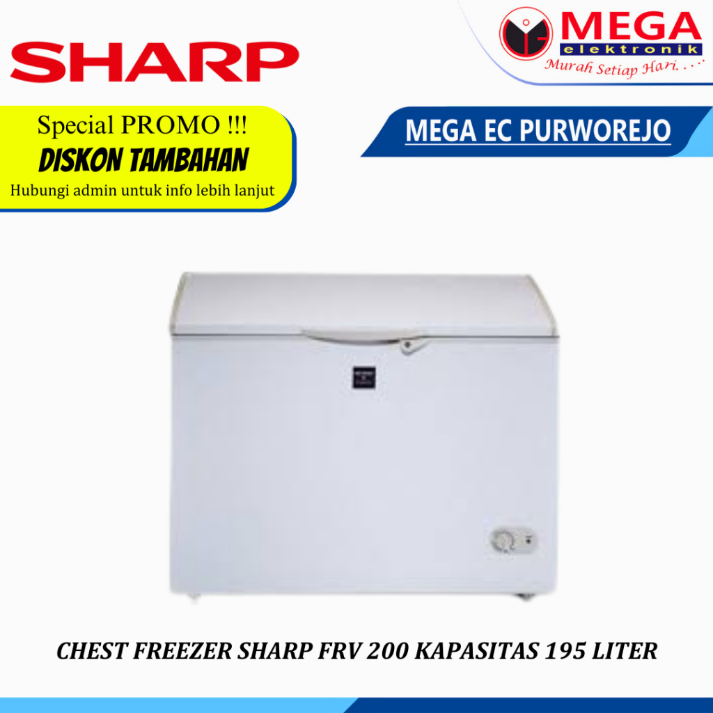 Jual CHEST FREEZER SHARP FRV 200 KAPASITAS 195 LITER Shopee Indonesia