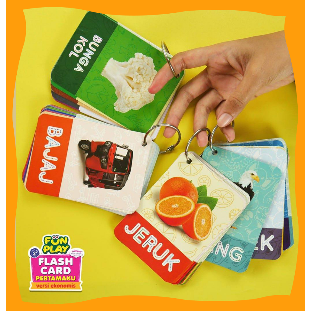 Jual Mainan Edukasi Fun Play Flash Card Versi Ekonomis Flashcard Kartu ...