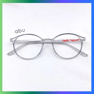 QLA Frame Kacamata Wanita Minus Photocromic Anti Radiasi Kacamata Bulat Oval Lentur