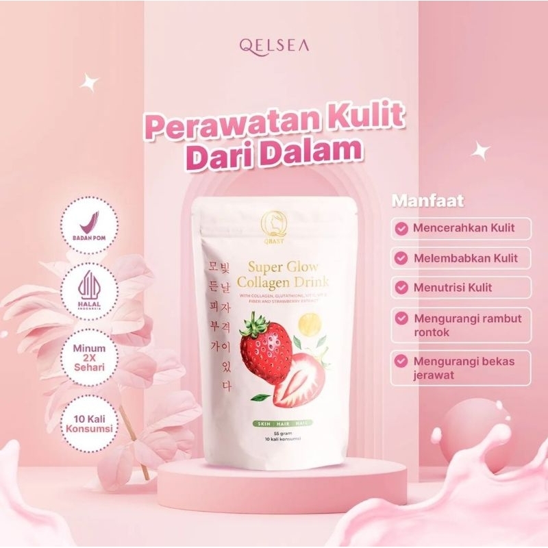 Jual QELSEA COLAGEN DRINK KEMASAN BARU QBAST SUPER GLOW COLLAGEN DRINK ...