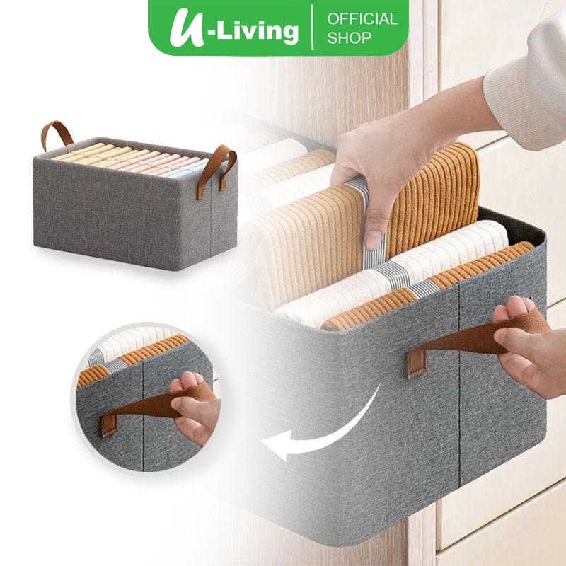 Jual U-Living Storage Box Kotak Organizer Penyimpanan Lemari Abu-Abu ...
