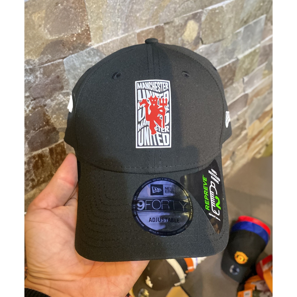 Jual Topi New Era 9Forty Manchester United Wordmark Black Cap 100% ...