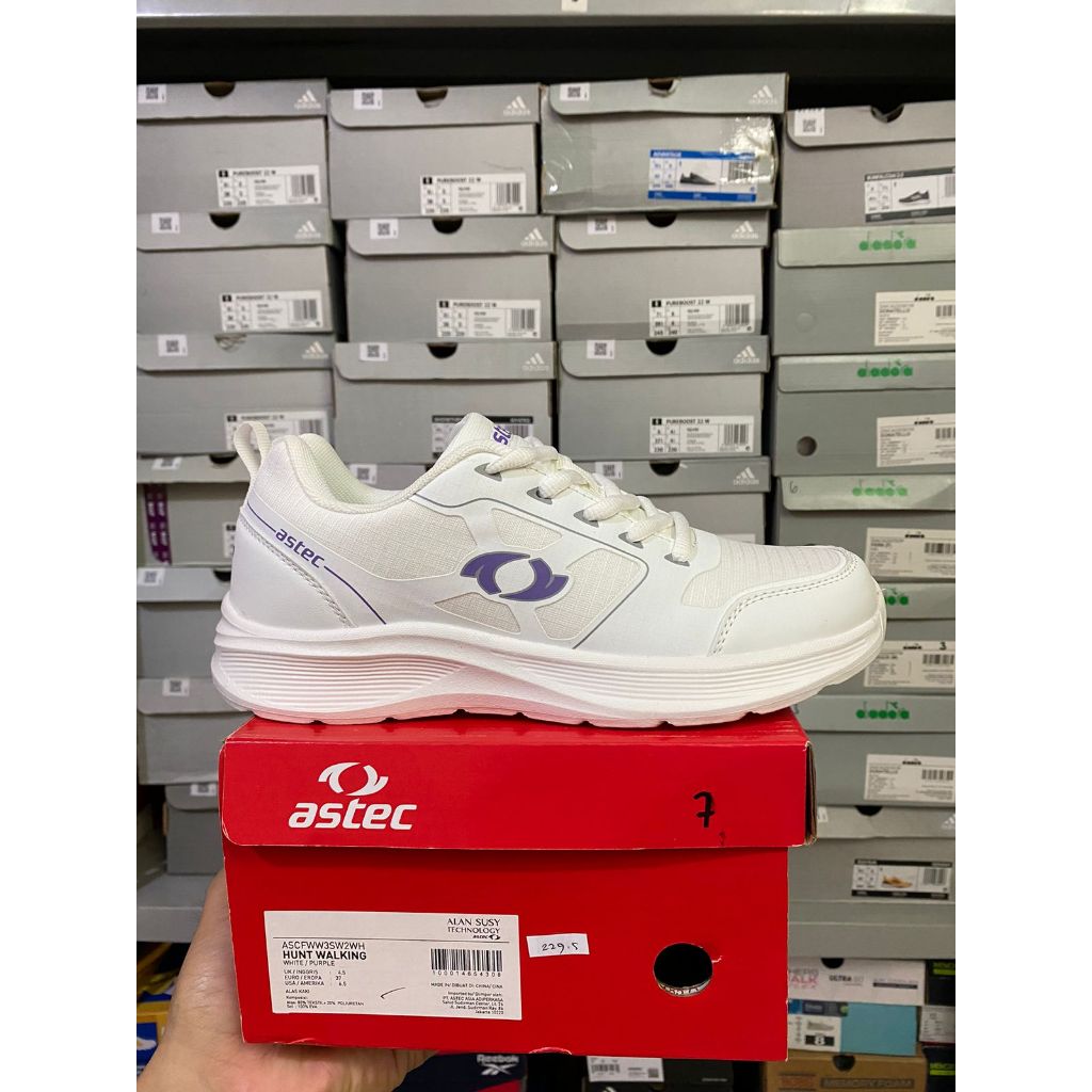 Jual Astec Hunt Walking White/Purple Women's Shoes Original | Shopee ...