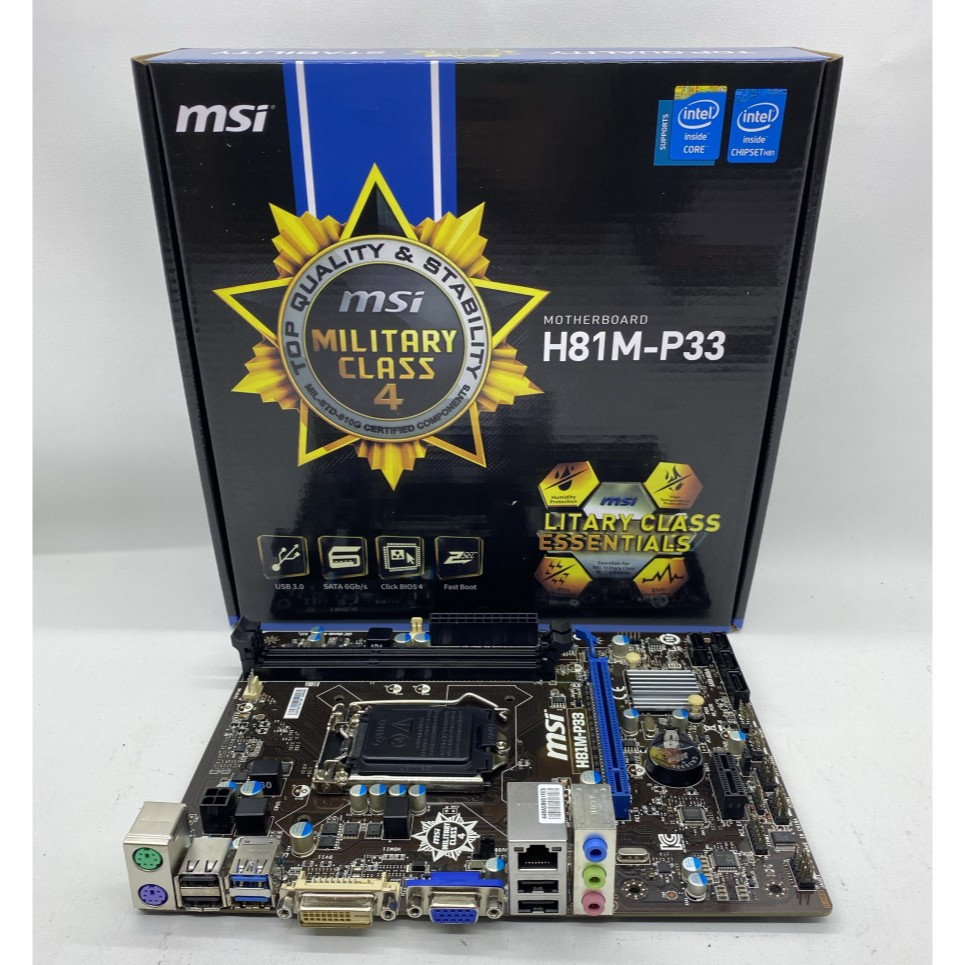 Jual MOTHERBOARD MSI H81MP33 SOCKET 1150 Shopee Indonesia