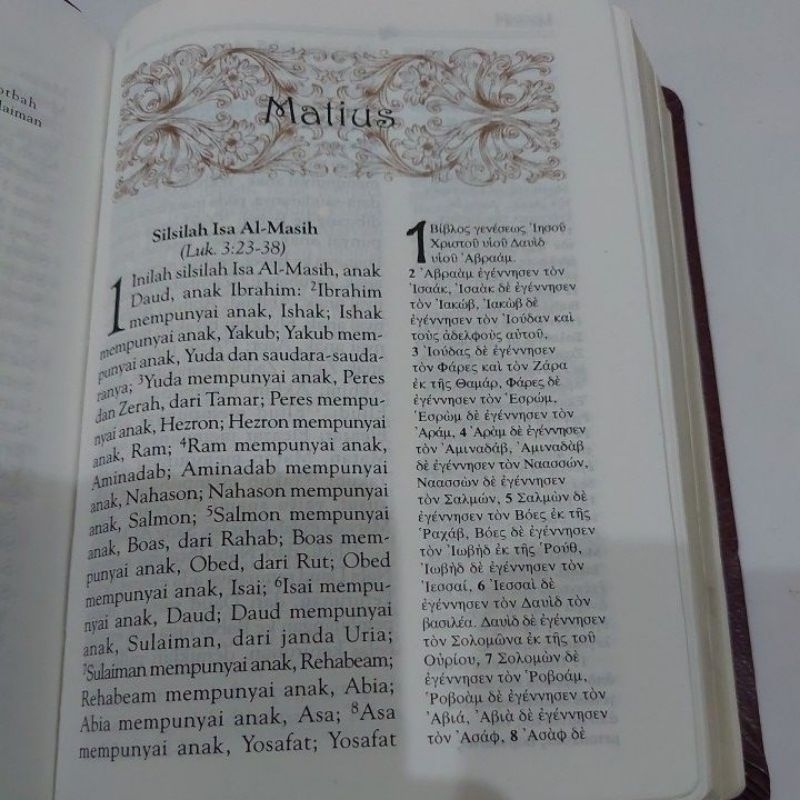 Jual Kitab Suci Injil LAI dwibahasa Yunani Indonesia edisi Isa Almasih ...