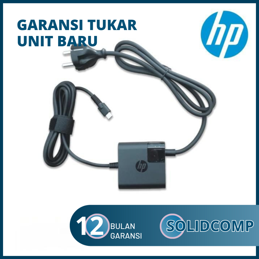 Jual Adaptor Charger Laptop Hp Type C 45W 20V 2.25A Hp Pro Elite