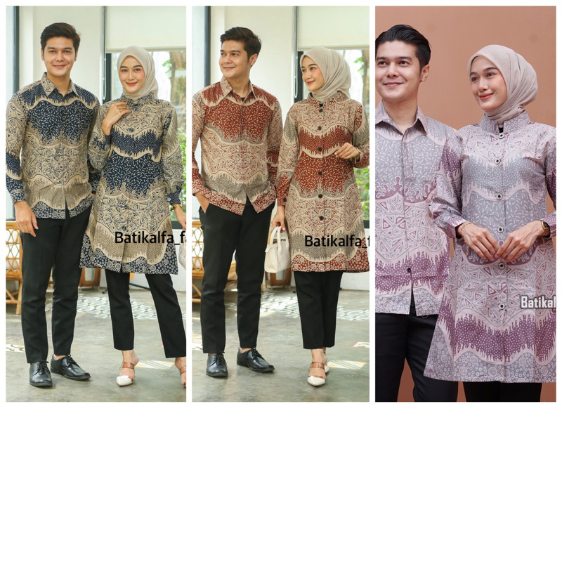 Jual Couple Atasan Tunik Batik Wanita Warna Soft Motif Nirmala Soft Shopee Indonesia