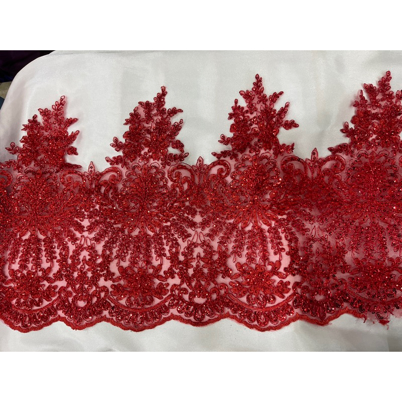 Jual (GT)Renda Tille (lebar -+ 35 cm) Renda Payet/Renda Gaun/Renda ...