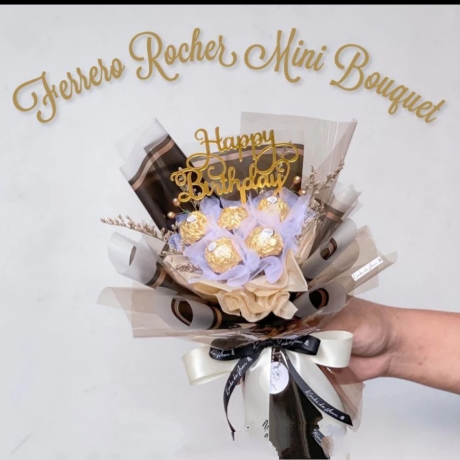 Jual ferrero rocher mini bouquet / buket mini cokelat ferrero rocher ...