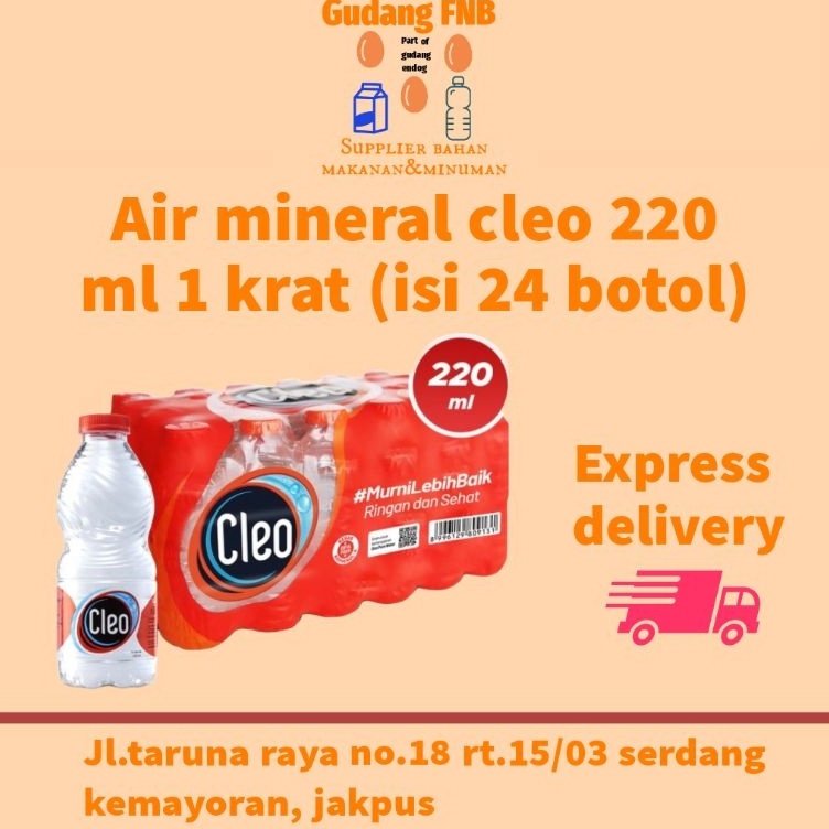 Jual Air Mineral Cleo 220ml Isi 24 Botol Shopee Indonesia 9149