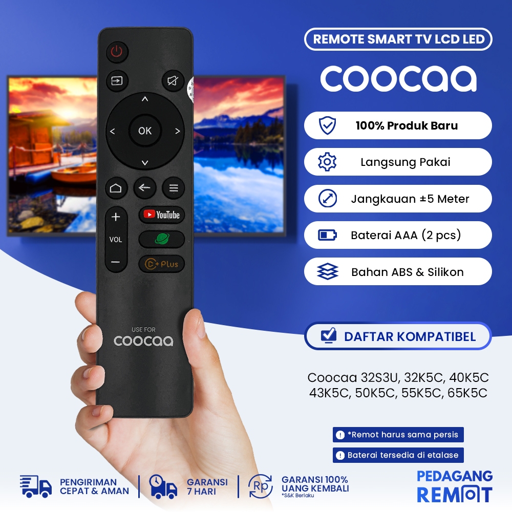 Jual Remot Remote TV Coocaa Digital Smart TV 32S3U 40S3U 43S3U 50S3U