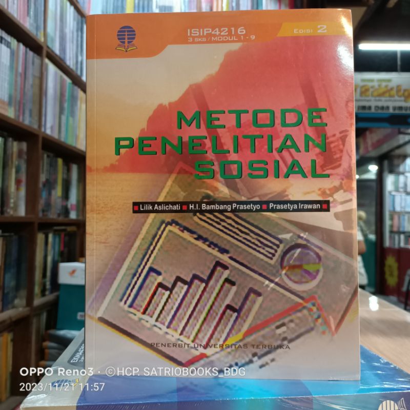 Jual METODE PENELITIAN SOSIAL. EDISI 2. UT. UNIVERSITAS TERBUKA ...