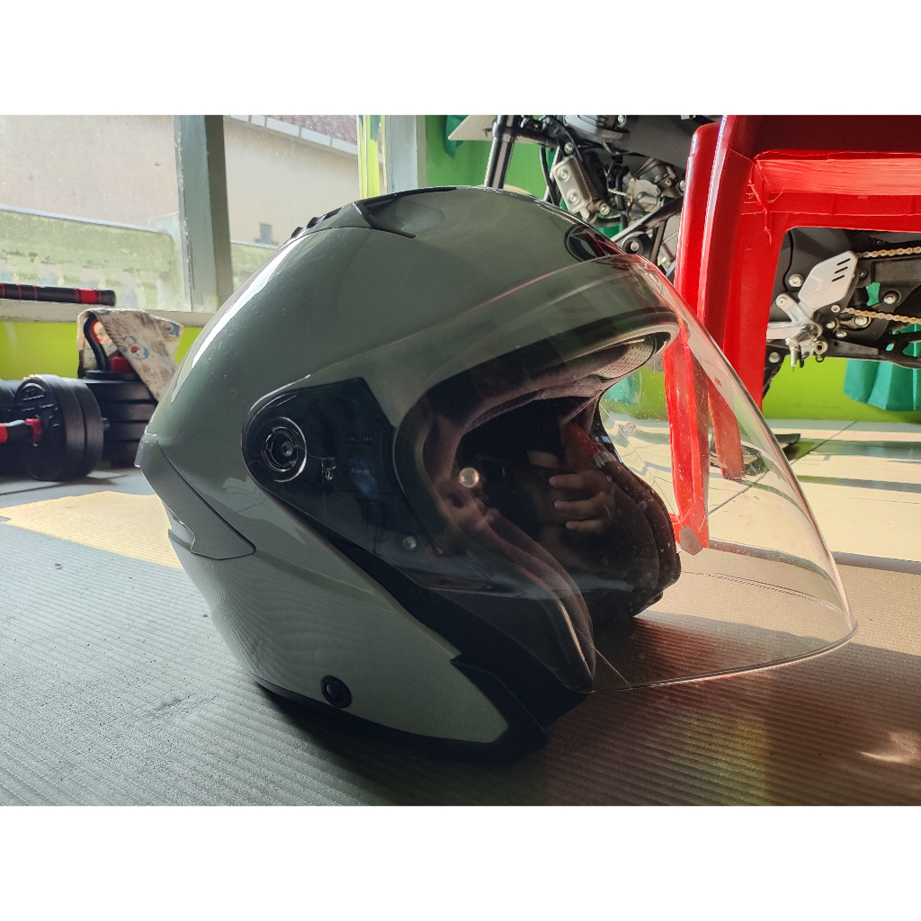 Jual Helm KYT NFJ Asphalt Grey Second Ukuran XL Shopee Indonesia