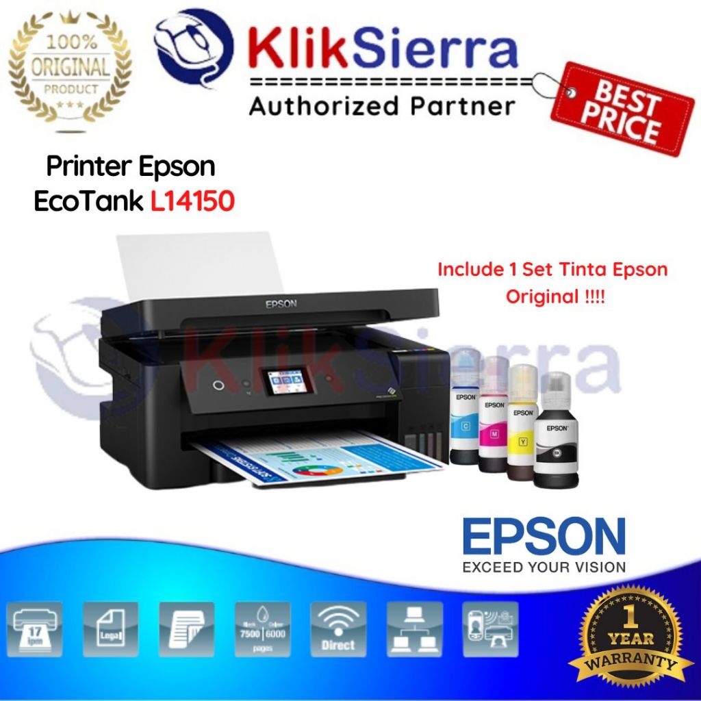 Jual Printer Epson EcoTank L14150 A3 Wi-Fi Duplex All-in-One Ink Tank ...