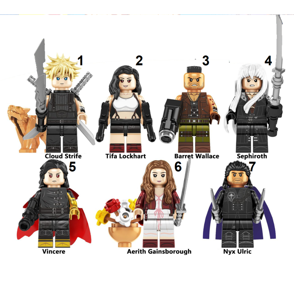 FIGURINES FINAL FANTASY 7 Sephiroth Cloud Tifa Et Vincent EUR 40,00