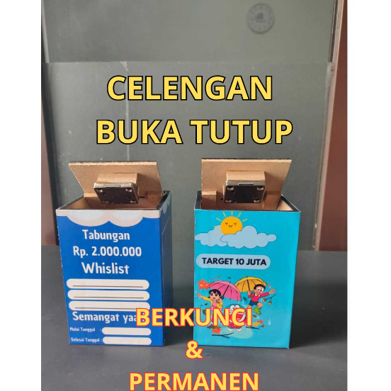 Jual Celengan kayu jumbo kunci gembok target 200 juta Hadiah Anak Save ...