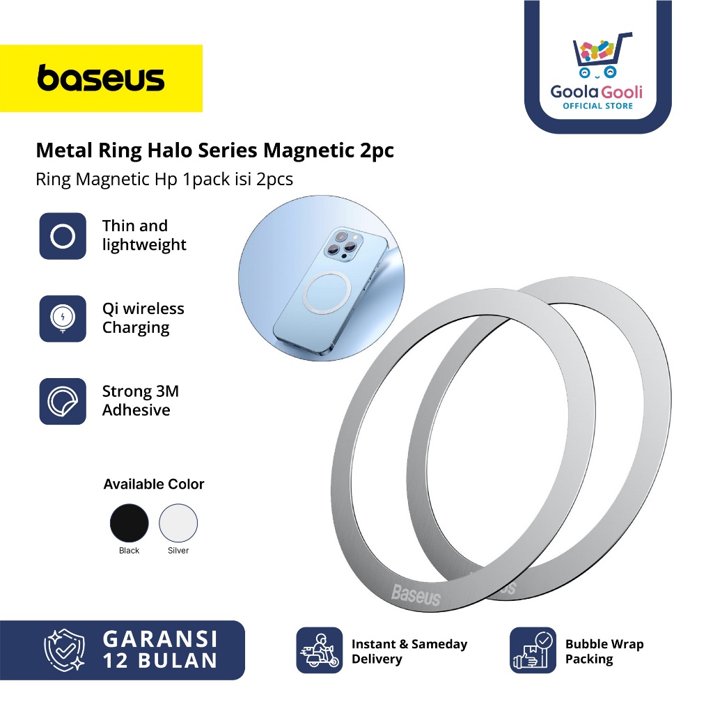 Jual BASEUS Metal Ring Halo Series Magnetic 2pcs/pack | Shopee Indonesia