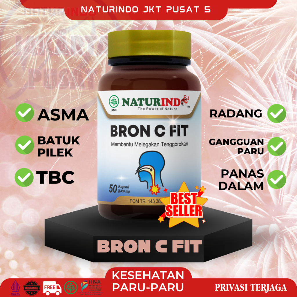 Jual Naturindo Bron C Fit Obat Herbal Pneumonia Tbc Sinusitis Gurah ...