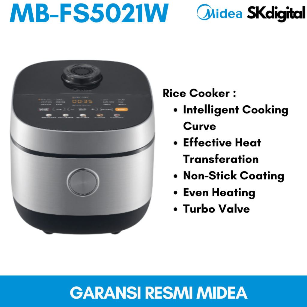 Jual Midea Digital Rice Cooker 5 Liter MBFS5021W Penanak Nasi MBFS5021WS Shopee Indonesia