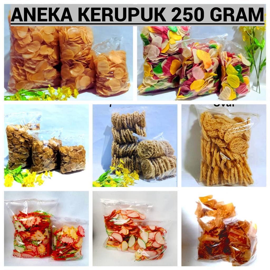 Jual Aneka Krupuk Mentah Cocok Untuk Seblak Berat 250 Gram Shopee