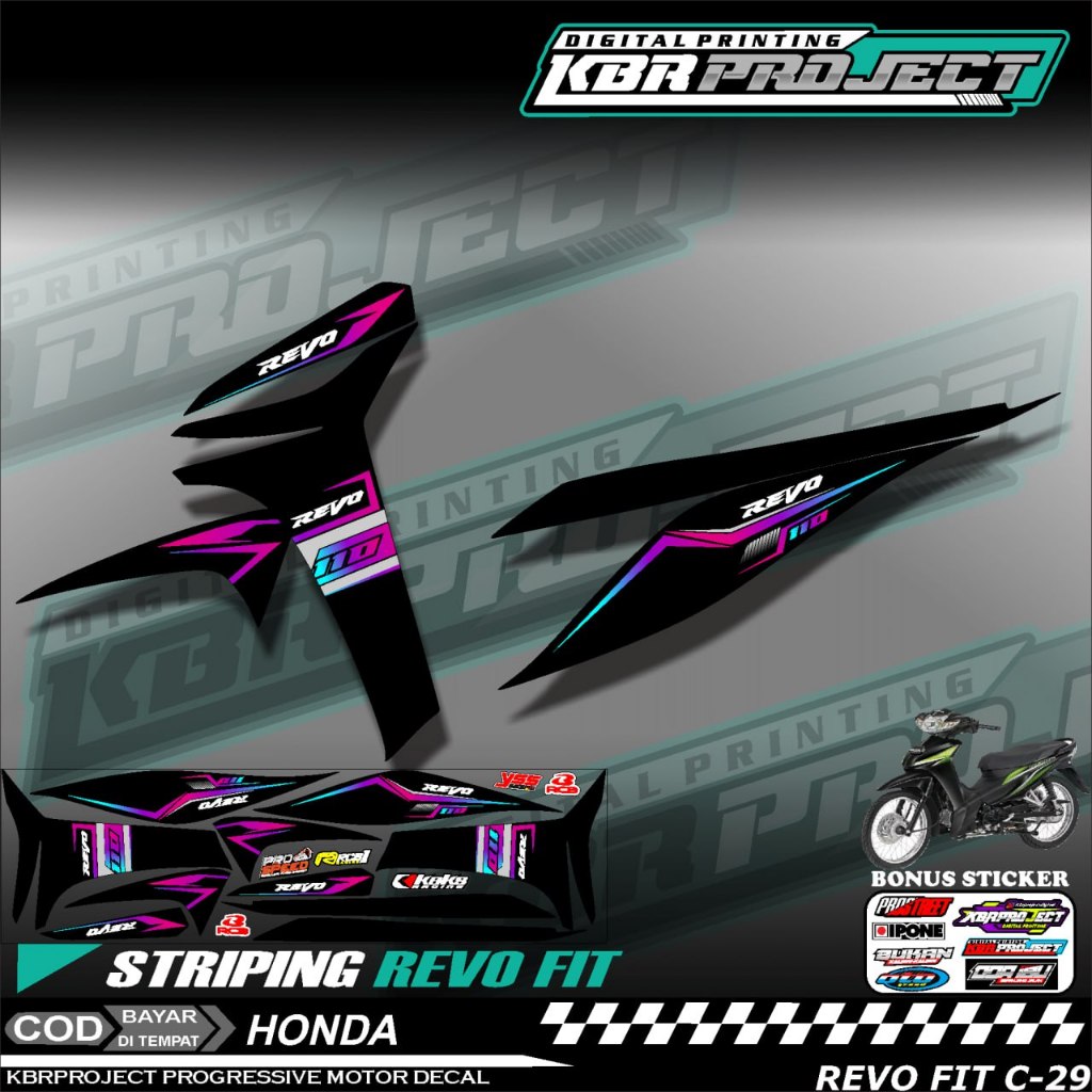 Jual REVO FIT STIKER STRIPING MOTOR KEREN LIS VARIASI DESAIN RACING C ...