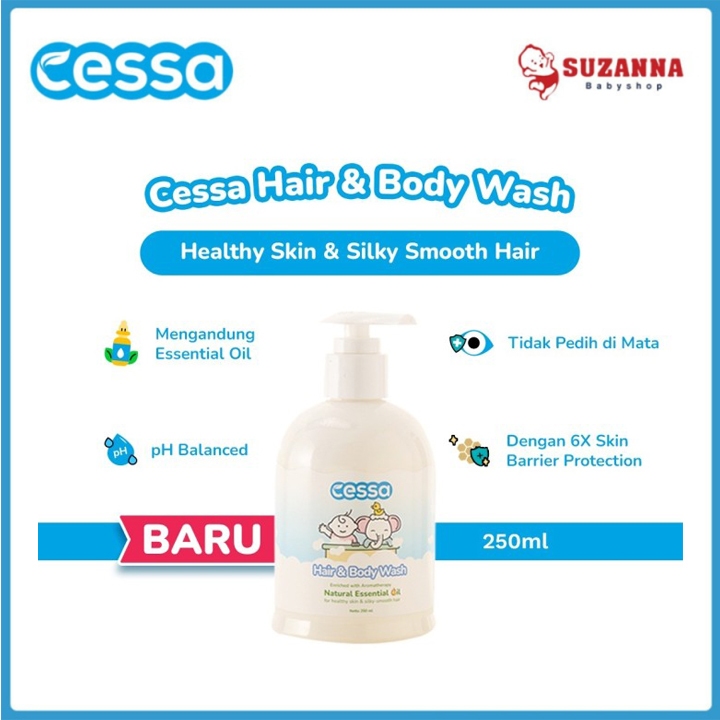 Jual Cessa Hair & Body Wash Healthy Skin & Silky Smooth Hair 250ml