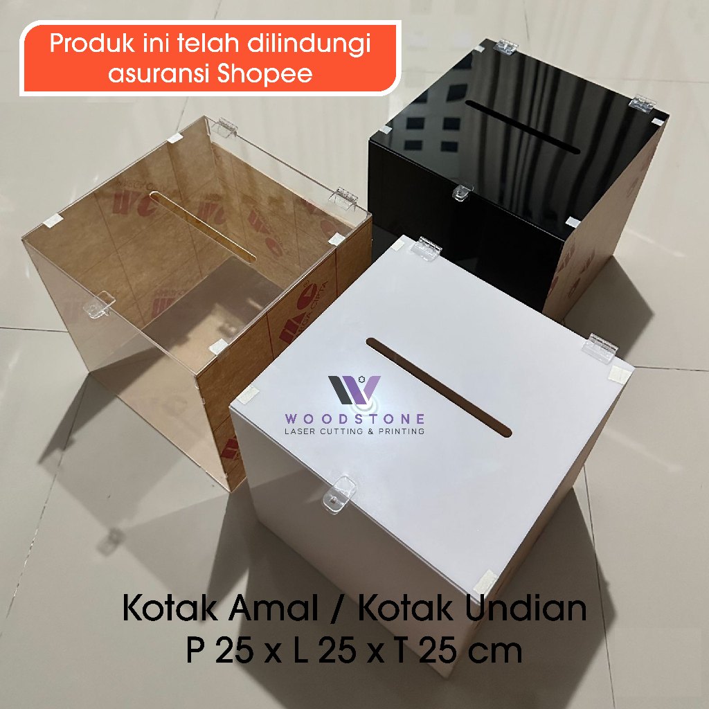 Jual Kotak Amal Infaq Akrilik Kotak Undian Lucky Draw Box Jumbo X X Cm Shopee