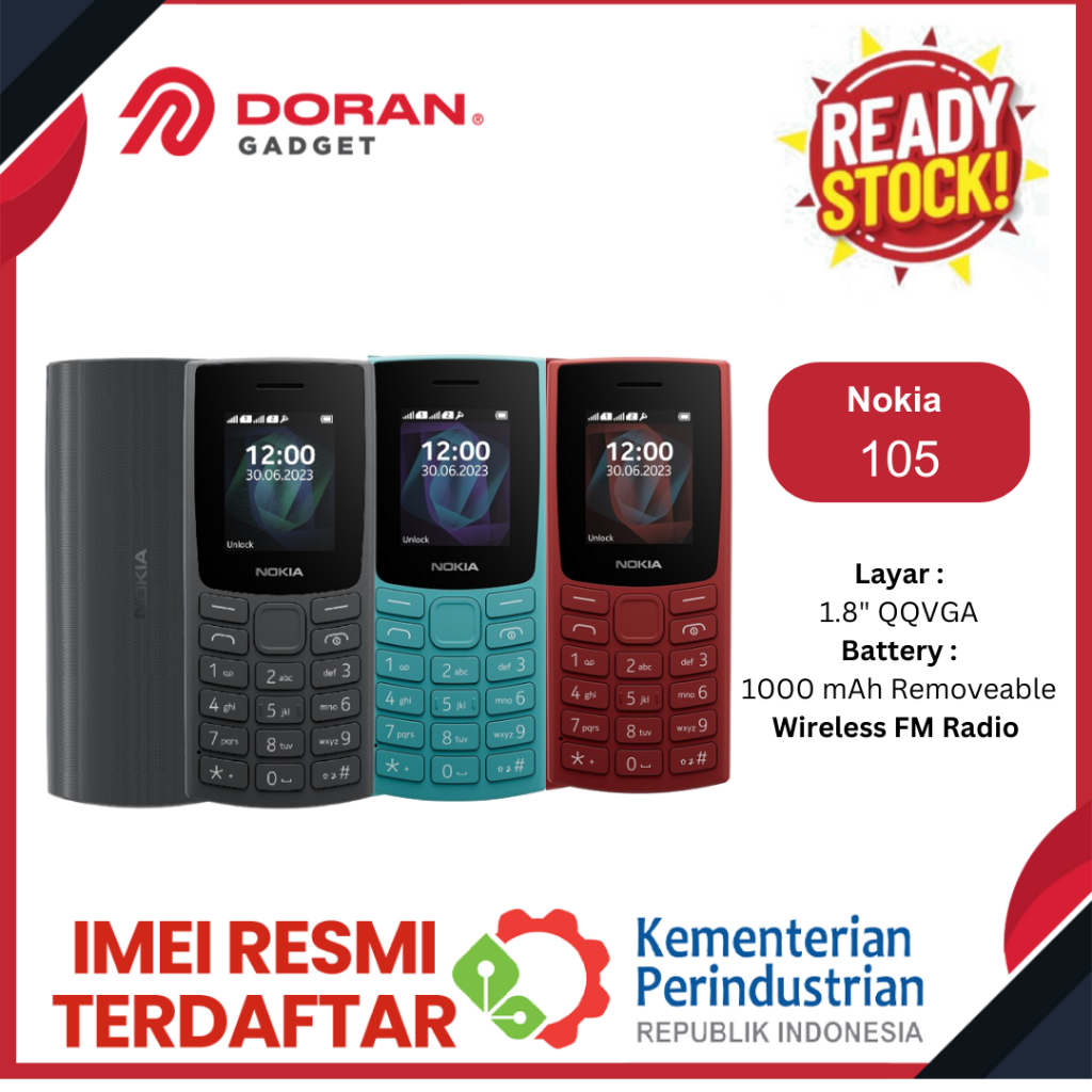 Jual Handphone | HP Nokia 105 2023 - Nokia Jadul - Original Garansi TAM ...