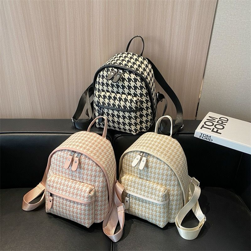 Jual Tas Ransel Mini Wanita Import Motif Tweed Kekinian Shopee Indonesia