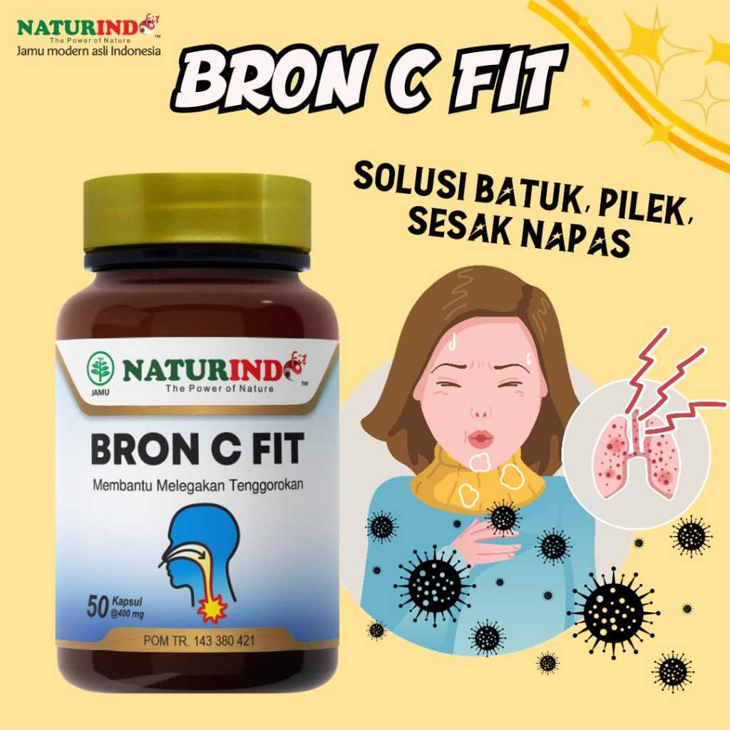 Jual Herbal Bron C Fit Naturindo Mengencerkan Dahak Meringankan Batuk Pilek Dan Asthma Merawat