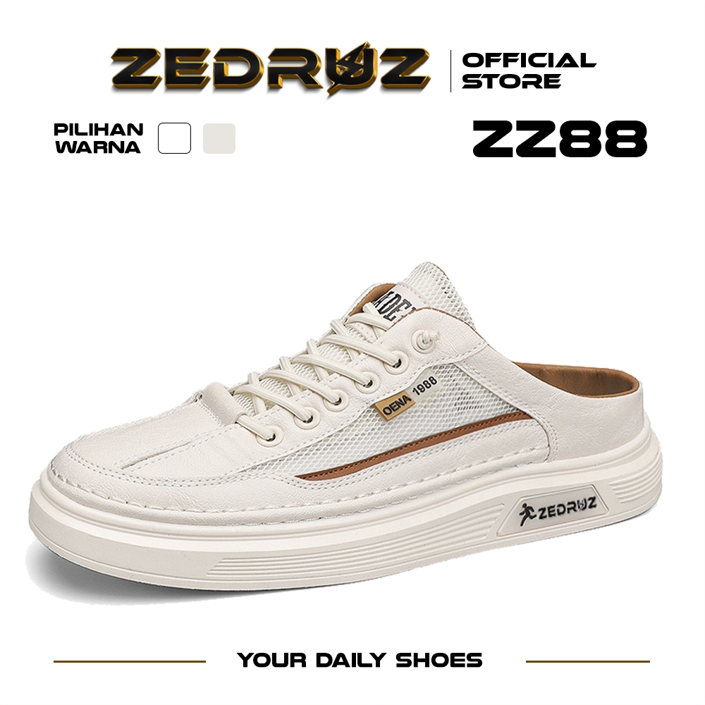 Zedruz Sepatu Slip On Pria Sepatu Sandal Casual Sneakers Kekinian Fashion  Trendy Shoes ZZ88