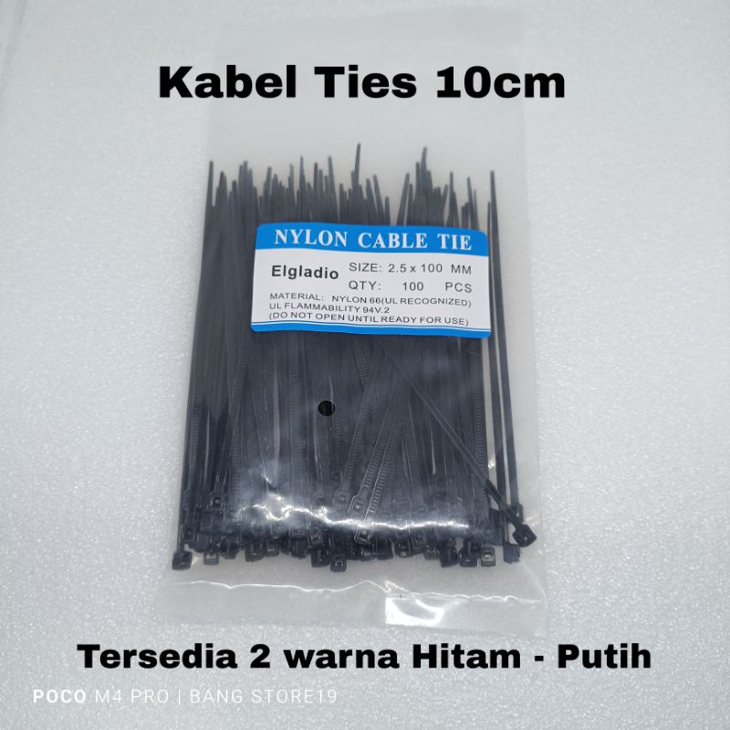 Jual Kabel Ties 10cm Nylon Cable Tie Ripet Rivet 2.5×100 Mm | Shopee ...