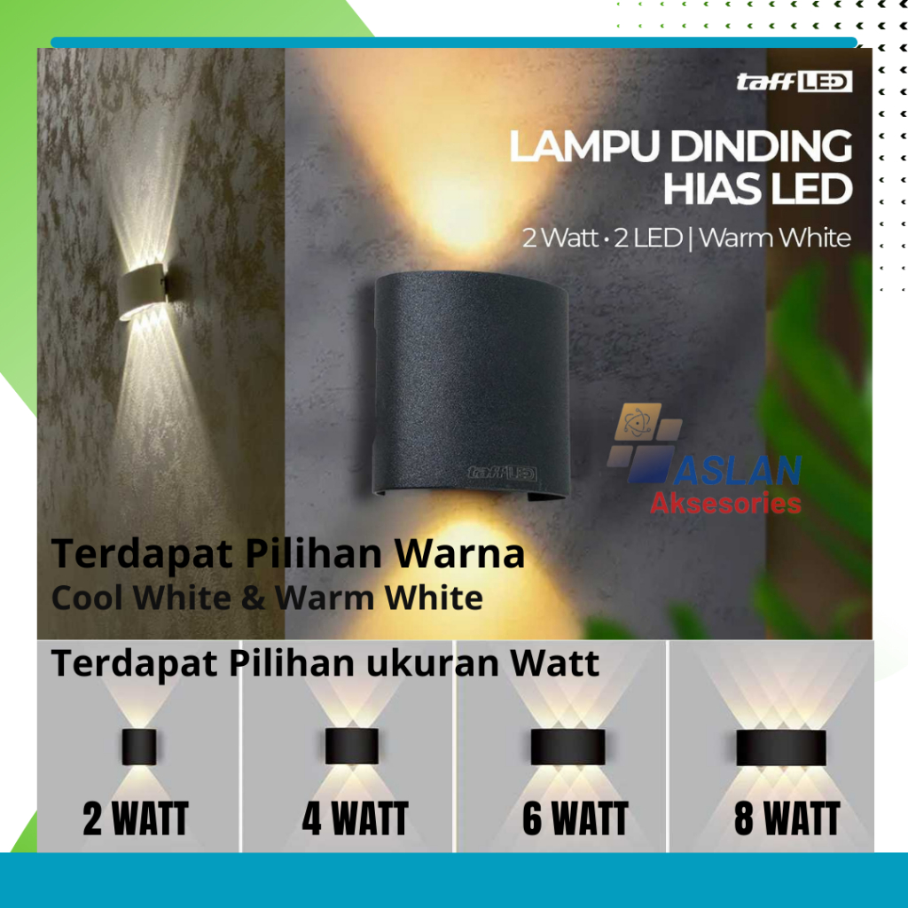 Jual Lampu Dinding 2W 4W 6W 8W 10W Cahaya Hangat/Putih Taman Outdoor ...