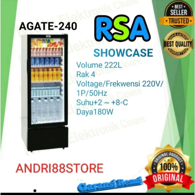 Jual RSA SHOWCASE 1 PINTU 4 RAK AGATE-240N | Shopee Indonesia