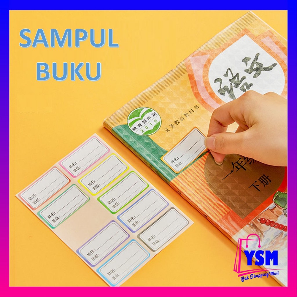 Jual YSM Stiker Sampul Buku Isi 10 Lembar Self-Adhesive Book Cover