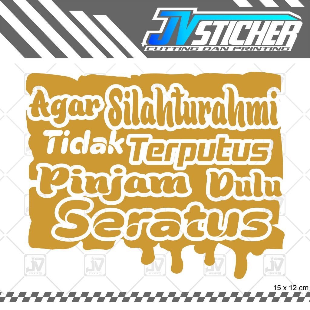 Jual STIKER PINJAM DULU SERATUS CUTTING STICKER MOTOR MURAH KATA KATA ...