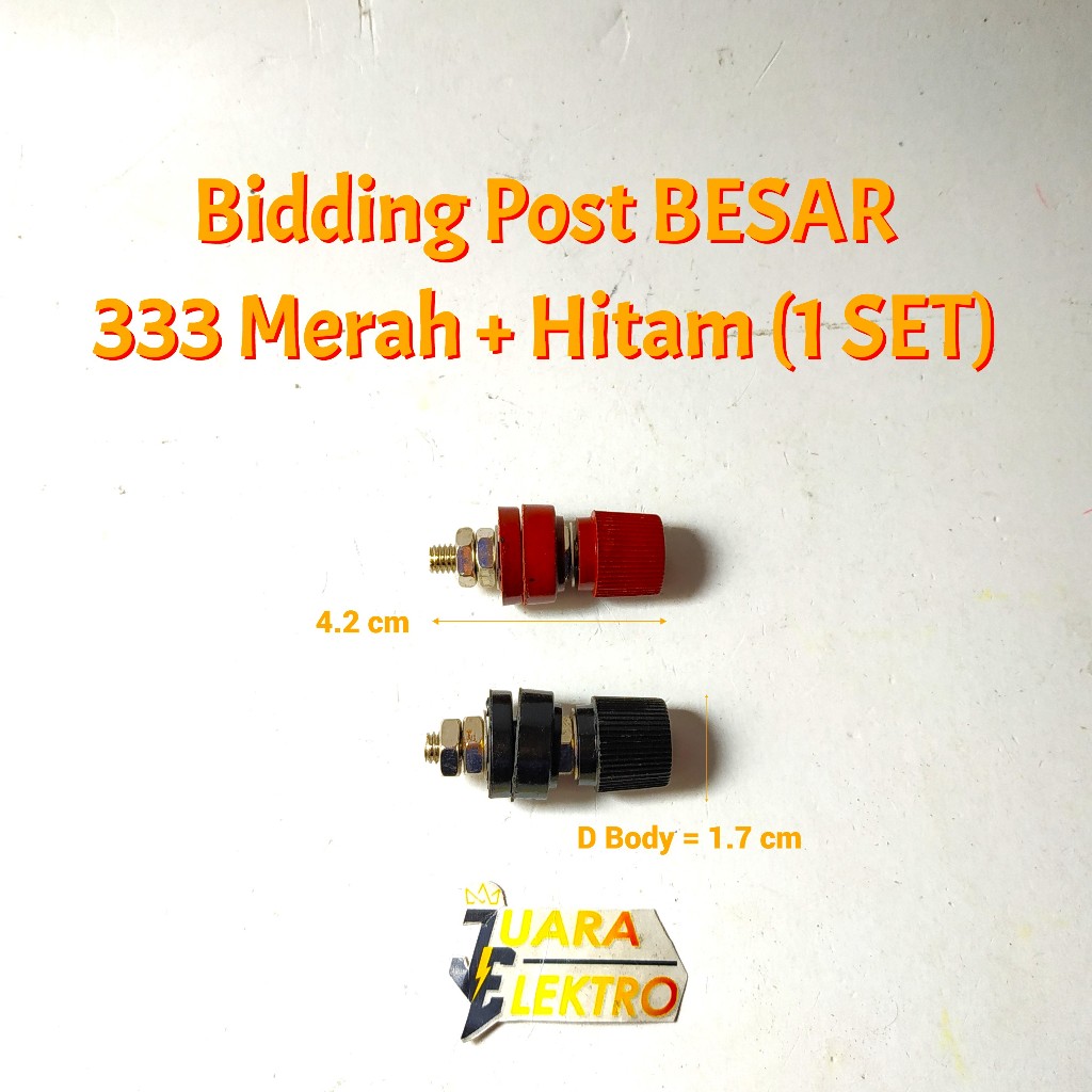 Jual Bidding Post BESAR 333 Merah + Hitam (1 SET) | Binding Post ...