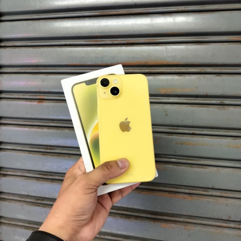 Jual Iphone 14 128Gb ibox yellow likenew garansi panjang | Shopee Indonesia