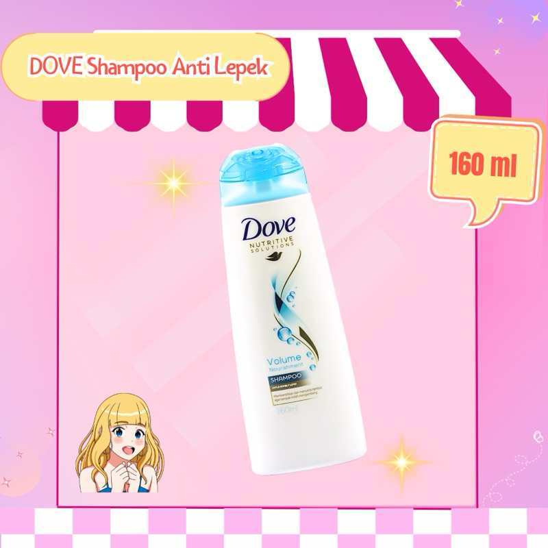Jual Dove Volume Nourishment Shampoo Anti Lepek 160ml Shopee Indonesia