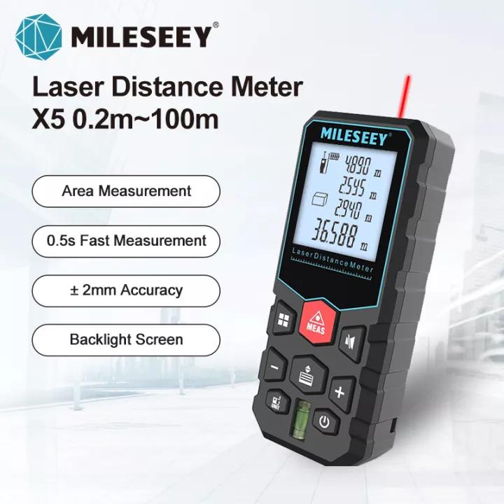 Jual Mileseey Laser Distance Meter X5 X6 Laser Rangefinder 40M 60M 100M ...