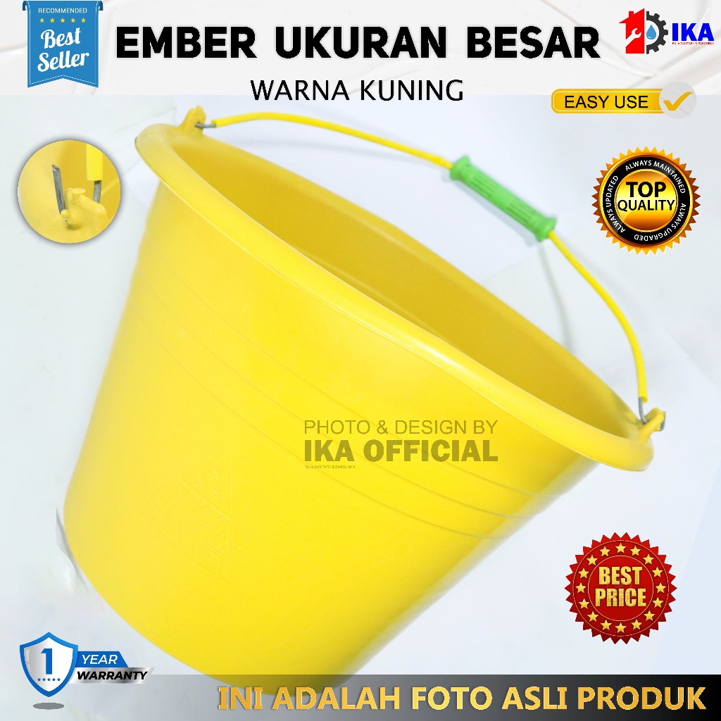 Jual Ember Plastik WARNA JUMBO BESAR & KECIL KUNING Ember Cor Anti ...