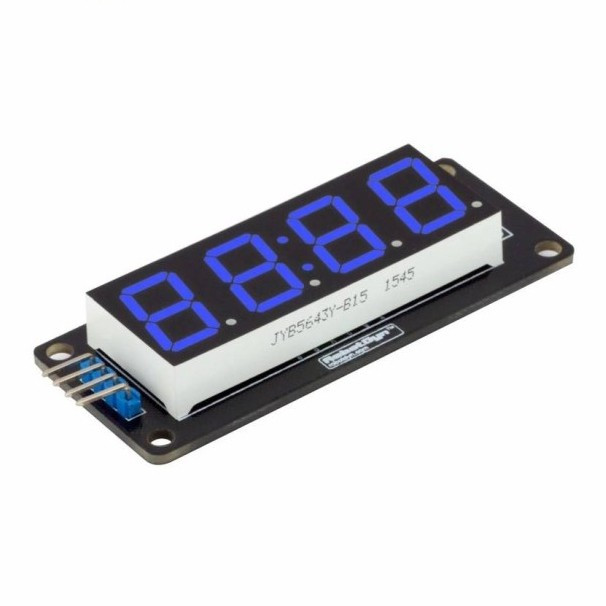 Jual 4 digits BLUE LED 7 Segment Tube Display Biru 4bits TM1637 by ...