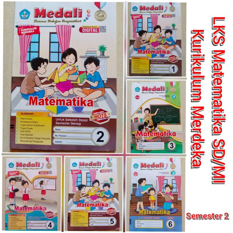 Jual LKS Matematika SD Semester 2 Kurikulum Merdeka KUMER Terbaru Kelas ...