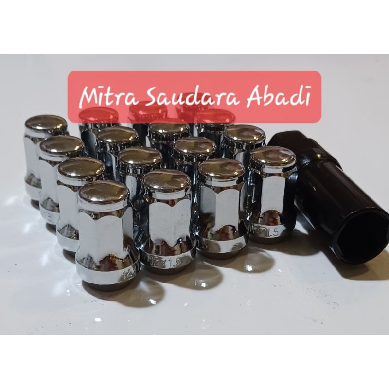 Jual Mur roda variasi mur racing Heptagon untuk lubang baut ukuran ...