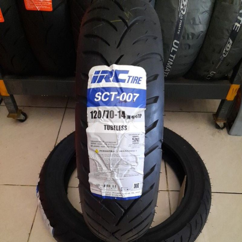 Jual Paket Ban Motor HONDA PCX IRC SCT-006 100/80-14 + IRC SCT-007