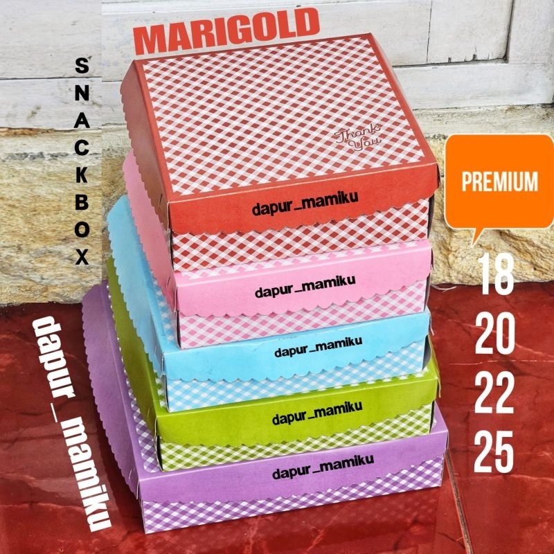 Jual DAPURMAMI ( Marigold 18 20 22 25 ) Box Snack Pink Biru Hijau Ungu ...