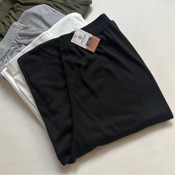 Celana Kulot Premium Jumbo Bigsize Rib Knit Celana Panjang Wanita Bahan Adem Nyaman