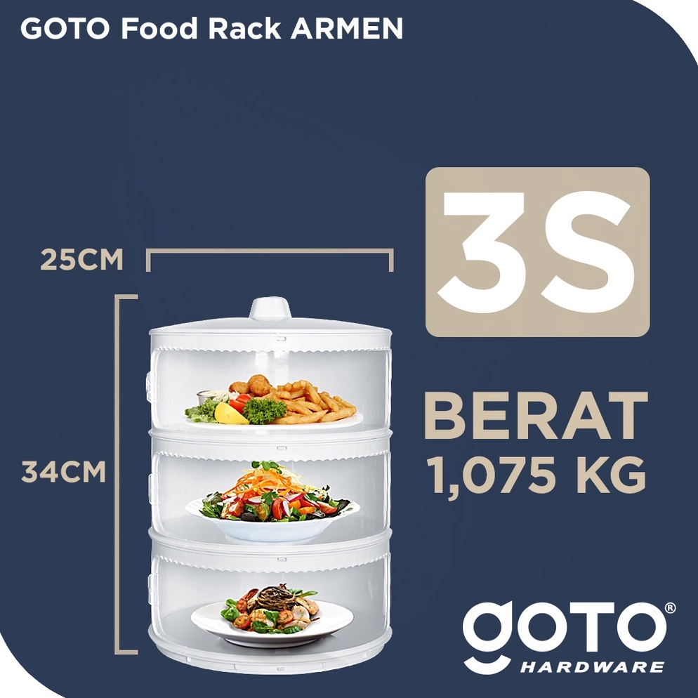 Jual Modern..!! Goto Armen Tudung Saji Food Rack Storage Rantang Susun ...