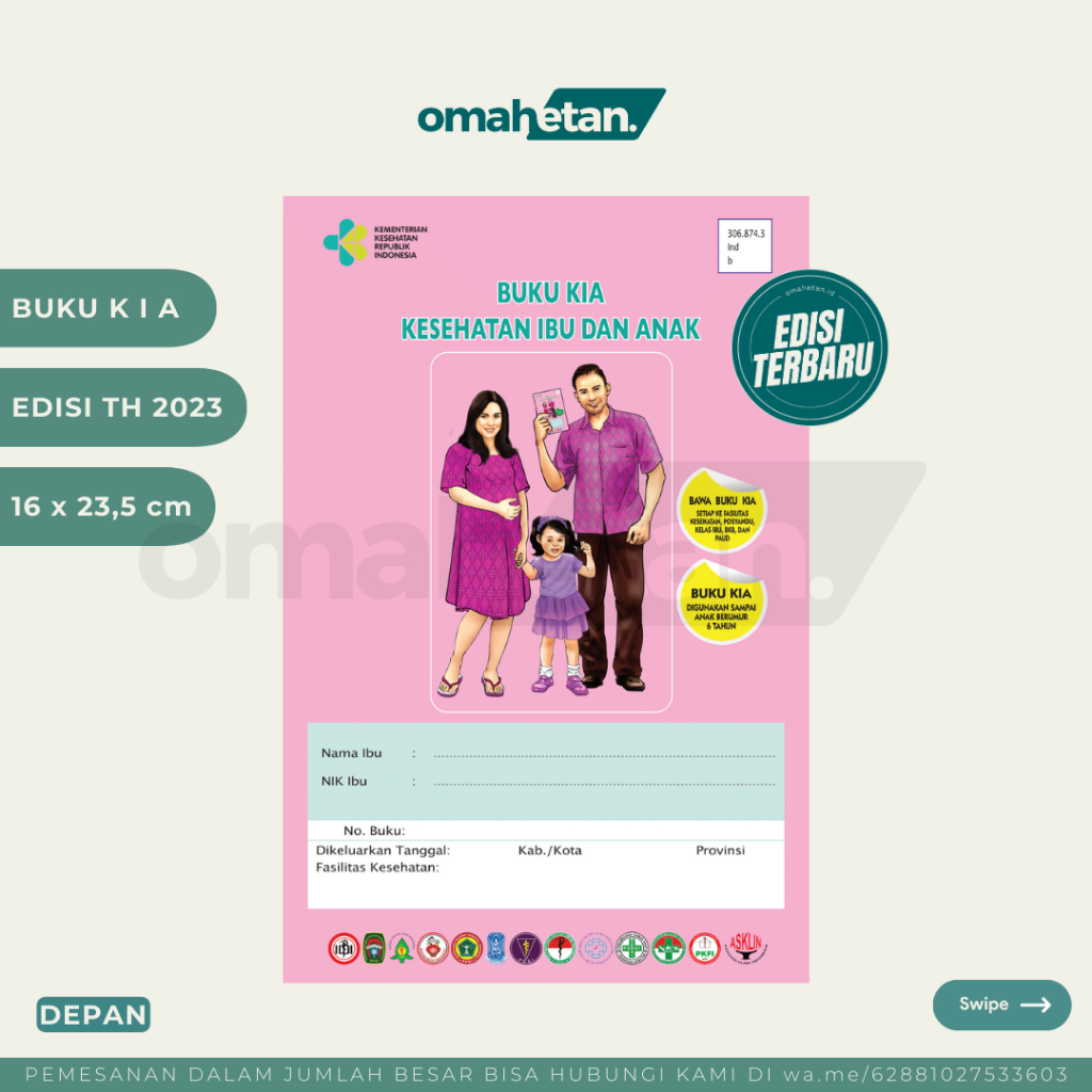 Jual Buku KIA Buku Kesehatan Ibu Dan Anak Buku Ibu Anak Kemenkes 2023 ...